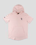 Flag Man Short Sleeve Hoodie (Cotton Candy Pink) - Youth
