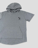 Flag Man Short Sleeve Hoodie (Grey) - Youth