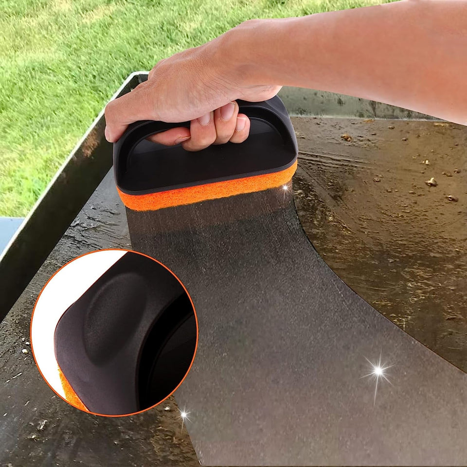 Upgraded Griddle Cleaning Kit for Blackstone 18 Pieces Flat Top Grill Accessories Cleaner Tool Set with Scraper. Heat-Resistant Silicone Spatula Mat with Hanger. Cleaning Brick. Scouring Pads