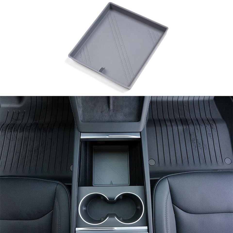 2024 Tesla Model 3 Highland Center Console Organizer Tray Designed For  Armrest Storage Box Cup pad Wireless charging pad Set