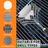BBQ Grill Cleaning Brush Bristle Free & Scraper - Triple Helix Design Barbecue Cleaner - Non-Bristle Grill Brush and Scraper Safe for Gas Charcoal Porcelain Grills - Ideal Grill Tools Gift