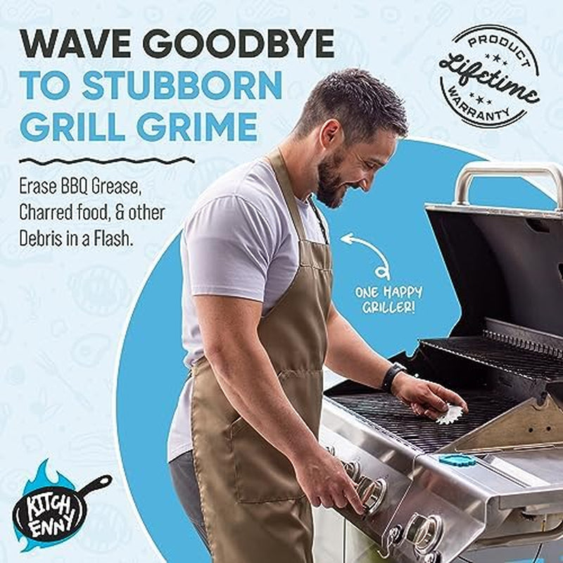 Grill Scraper for Outdoor Grill - BBQ Grill Accessories. Bristle-Free Camping Accessories. Perfect BBQ Gifts for Men Who like Grilling. Stocking Stuffers for Adults. Dads Who Have Everything