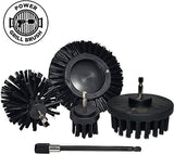 5 Piece BBQ Cleaning Kit - Nylon Safe Bristle/Free Non/Wire - Safe for All Grates Stainless Steel Porcelain Iron Charcoal/Gas Scraper Tool/Accessories Outdoor Gift for Dad/Men