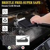 BBQ Grill Brush Bristle Free.4 in 1 Grill Brush for Outdoor Grill with Replaceable Cleaning Head.18.8 Extra Long Safe Steam Grill Cleaner Brush with Scraper.Bbq Accessories Gifts for Men