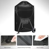 22 Inch Grill Cover for Weber Kettle Charcoal. Waterproof and Heavy Duty BBQ Covers with Fade Resistant