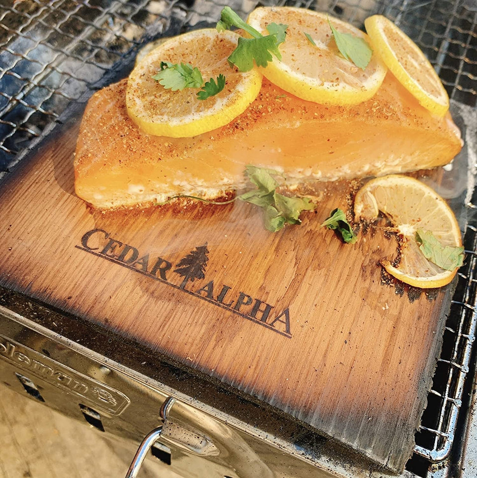 12 Pack Premium Cedar Planks for Grilling Salmon. Meat Fish and Veggies. Adding Extra Smoke and Flavor. Soaking Fast. Easy to Use Cedar Grilling Planks (11X5.5. Natural Cedar Wood)
