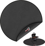 38 round under Grill Mat. 4 Layers Fire Pit Mat Protect Mat.Fireproof Mat Fire Pit Pad for Deck Patio Grass Outdoor Wood Burning Fire Pit and BBQ Smoker.Portable Reusable and Waterproof.Black