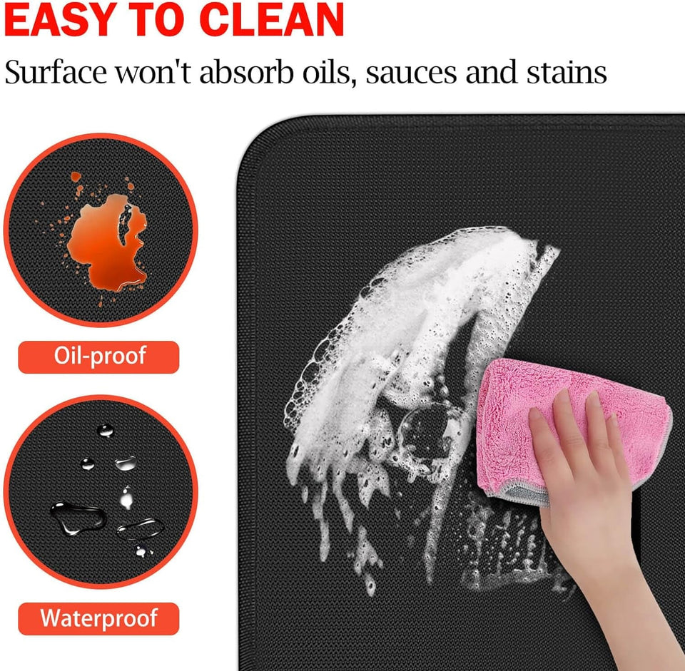 24 X 31 Grill Mat Fireproof for Outdoor Grill Protecting Prep Barbecue Table - Heat Resistant BBQ Tabletop Grilling Griddle Pad. Easy to Clean & Storage - Waterproof & Foldable. 0.6Mm