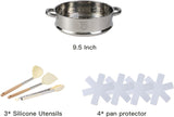 16PCS Pots and Pans Set Non Stick Cookware Set Nonstick with Cooking Set (White. 16Pieces)