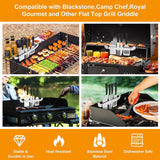 10 Inch Griddle Spatula Holder Magnetic Design. Stainless Steel Grill Barbecue Tool Rack. Griddle Accessories for Blackstone Flat Top Griddle and Other Grill Griddles (2 Pcs)