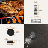 2-Pack Temp Meat Probe Replacement for Pit Boss Pellet Grills and Smokers. 3.5Mm Plug Thermometer Probes with 2 Pack Probe Grommets and Probe Clips