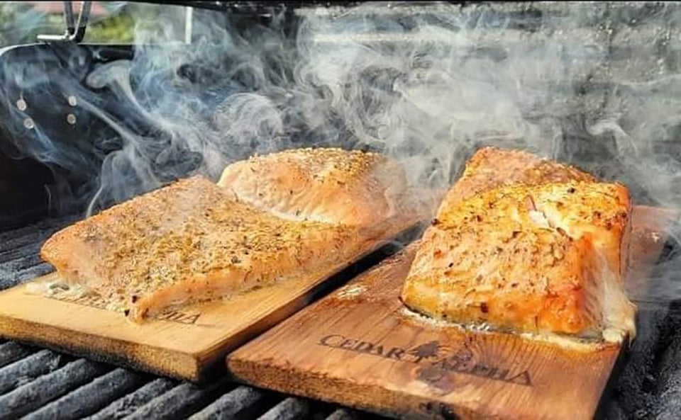 12 Pack Premium Cedar Planks for Grilling Salmon. Meat Fish and Veggies. Adding Extra Smoke and Flavor. Soaking Fast. Easy to Use Cedar Grilling Planks (11X5.5. Natural Cedar Wood)