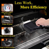 BBQ Grill Brush Bristle Free.4 in 1 Grill Brush for Outdoor Grill with Replaceable Cleaning Head.18.8 Extra Long Safe Steam Grill Cleaner Brush with Scraper.Bbq Accessories Gifts for Men