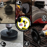 - 4 Piece Black Drillbrush Ultra Stiff Cleaning Brush Set - Metal Brush for Drill Alternative - Grill Brush for Cordless Drill - Grill Grate Cleaner Brush