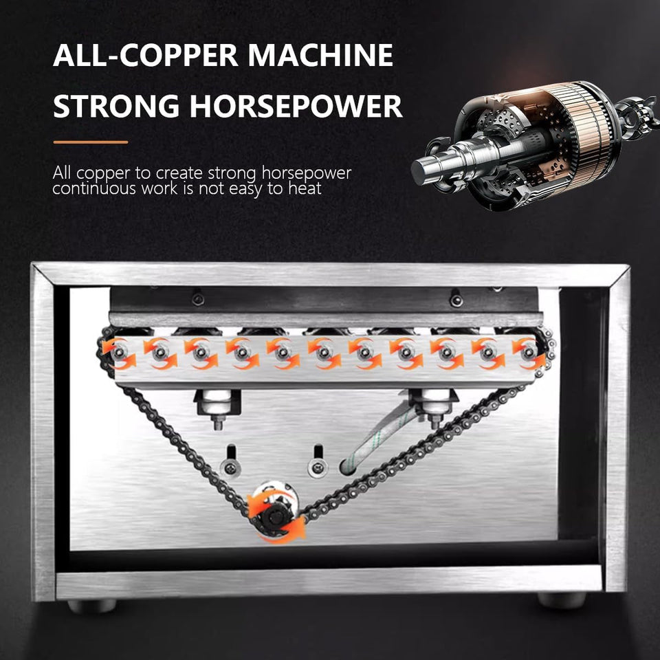 1670W Hot Dog Roller Machine/Sausage Grill with Dust Cover.Stainless Steel 11 Rollers 30 Hot Dog Roller Grill Cooker Machine with Dual Temp Control and LED Light/Detachable Drip Tray