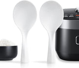 2 Pcs Non‑Stick Plastic Rice Paddle – Standing Rice Spoon Spatula. Heat Resistant. White