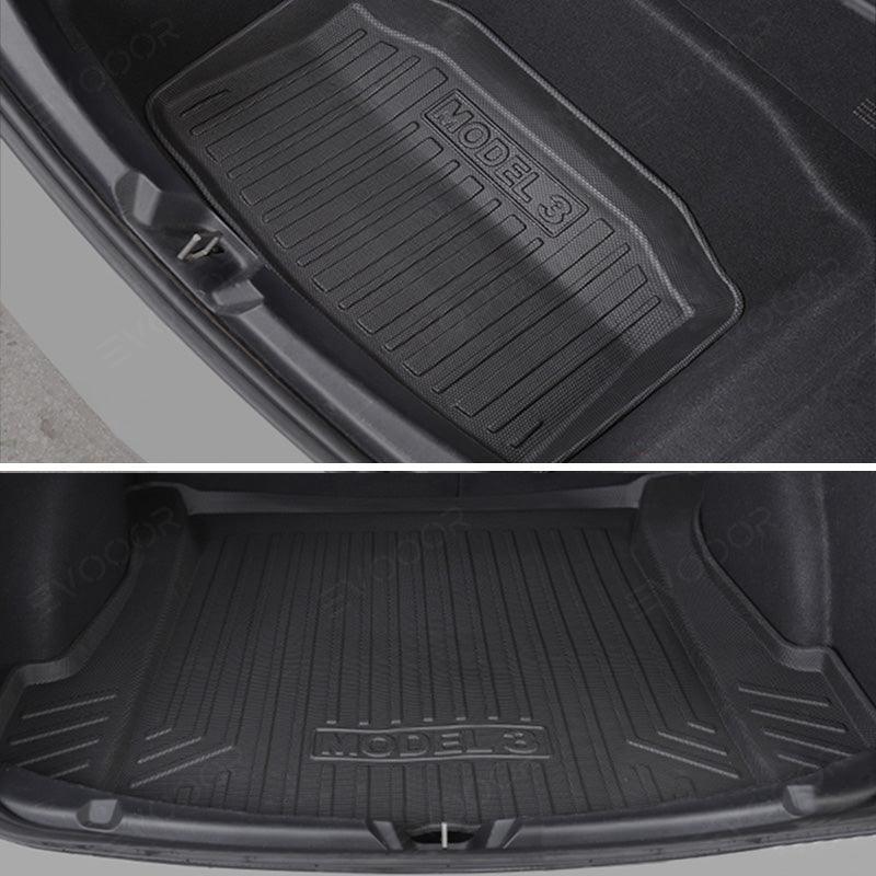 2024 Model 3 Highland All-Weather Floor Mats Full Set Trunk Mat Cargo Mat Frunk Cargo Liner for Tesla