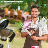 31Pcs BBQ Grill Accessories Set for Men Dad. Heavy Duty Grilling Tools Gifts for Fathers Day. Stainless Steel BBQ Utensils Kit with Mats. Grill Brush in Carrying Bag Brown