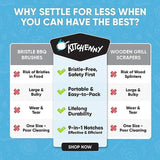 Grill Scraper for Outdoor Grill - BBQ Grill Accessories. Bristle-Free Camping Accessories. Perfect BBQ Gifts for Men Who like Grilling. Stocking Stuffers for Adults. Dads Who Have Everything