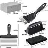 18Pcs Griddle Cleaning Kit for Blackstone. Heavy Duty Flat Top Grill Cleaning Kit. Include Handle. Cleaning Bricks. Scrubber Brush. Scouring Pads. Griddle Grill Scraper. Blackstone Cleaner for Griddle