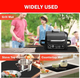 24 X 31 Grill Mat Fireproof for Outdoor Grill Protecting Prep Barbecue Table - Heat Resistant BBQ Tabletop Grilling Griddle Pad. Easy to Clean & Storage - Waterproof & Foldable. 0.6Mm