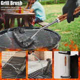 31Pcs BBQ Grill Accessories Set for Men Dad. Heavy Duty Grilling Tools Gifts for Fathers Day. Stainless Steel BBQ Utensils Kit with Mats. Grill Brush in Carrying Bag Brown