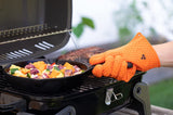 - Meat Claws Bbq Grill Accessories Set - 2 Silicone Gloves. Claws for Pulled Pork. BBQ Thermometer - Perfect Smoker Accessories Grilling Tools Gift Set for (Orange Glove-Thermometer-Claw)