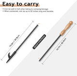 26 Fireplace Fire Pit Tongs & 32 Fire Pit Poker. Fireplace Wood Stove Firewood Tongs. Black Heavy Duty Wrought Iron Log Grabber Fire Pit Tools for Campfire. Fireplace. Bonfires. Indoor&Outdoor Use