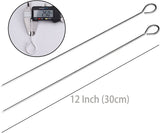 12 Inch Barbecue Skewers Metal BBQ Sticks.12Pack Stainless Steel Square Skewer.Kebob.Kabob Sets for Grill Outings Cooking (BBQ Skewers Square 12Inch-12P)