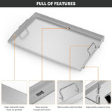 28 Inch Stainless Steel Griddle. Flat Top Griddle Replacement Top for Blackstone 28 2-Burner Gas Grill Cooking Station. Griddle Top Replacement with Rear Grease System