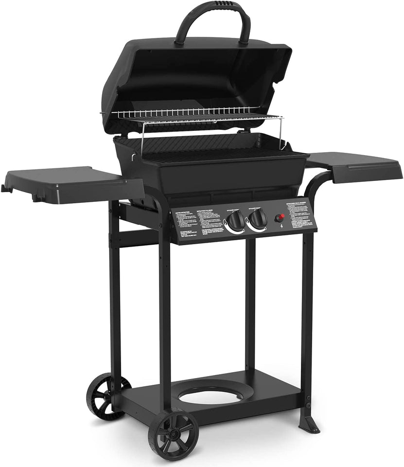 . 24025BMT. Cast 2-Burner. Liquid Propane Gas Grill. Black