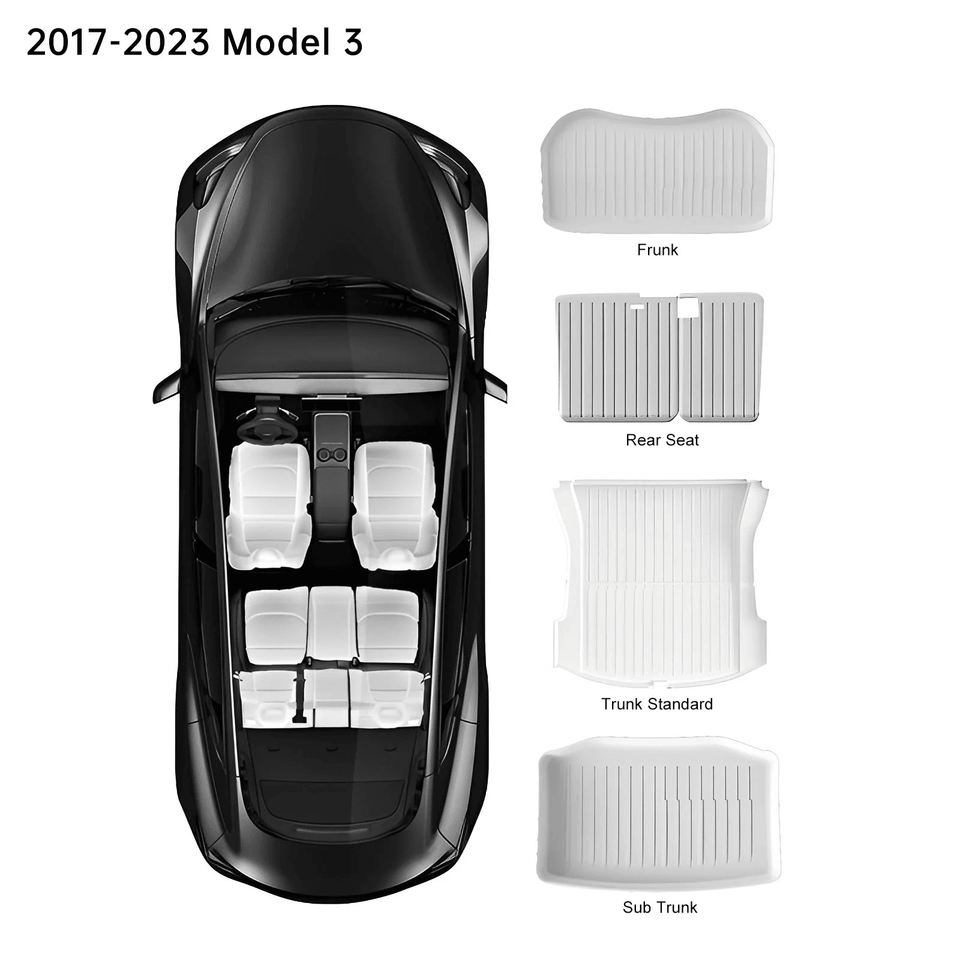 Model 3/Y Matte White Tesla Interior Upgrade Kit for Tesla