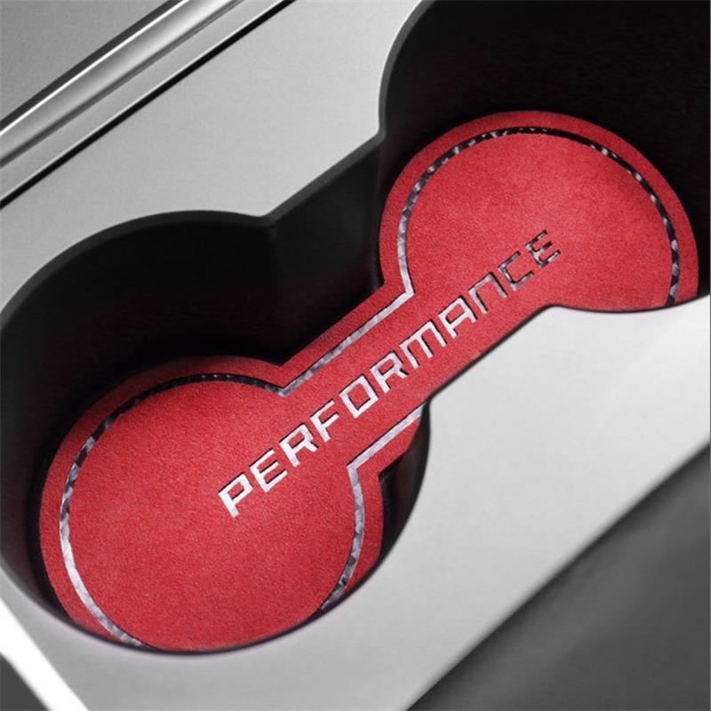 2023 Model 3/Y Alcantara Car Coaster Water Cup Holder Anti-Slip Pad Coaster Double Holder For Tesla (2021-2023)