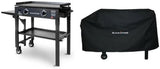 28 Inch Outdoor Flat Top Gas Grill Griddle Station - 2-Burner - Propane Fueled - Restaurant Grade - Professional Quality with Cover