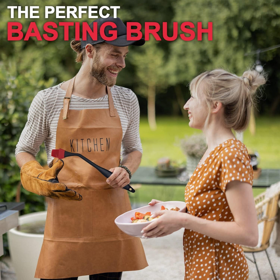 Pastry Brush Basting for Cooking Barbecue Grill Silicone Ergonomic Angled Removable Head