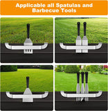 10 Inch Griddle Spatula Holder Magnetic Design. Stainless Steel Grill Barbecue Tool Rack. Griddle Accessories for Blackstone Flat Top Griddle and Other Grill Griddles (2 Pcs)