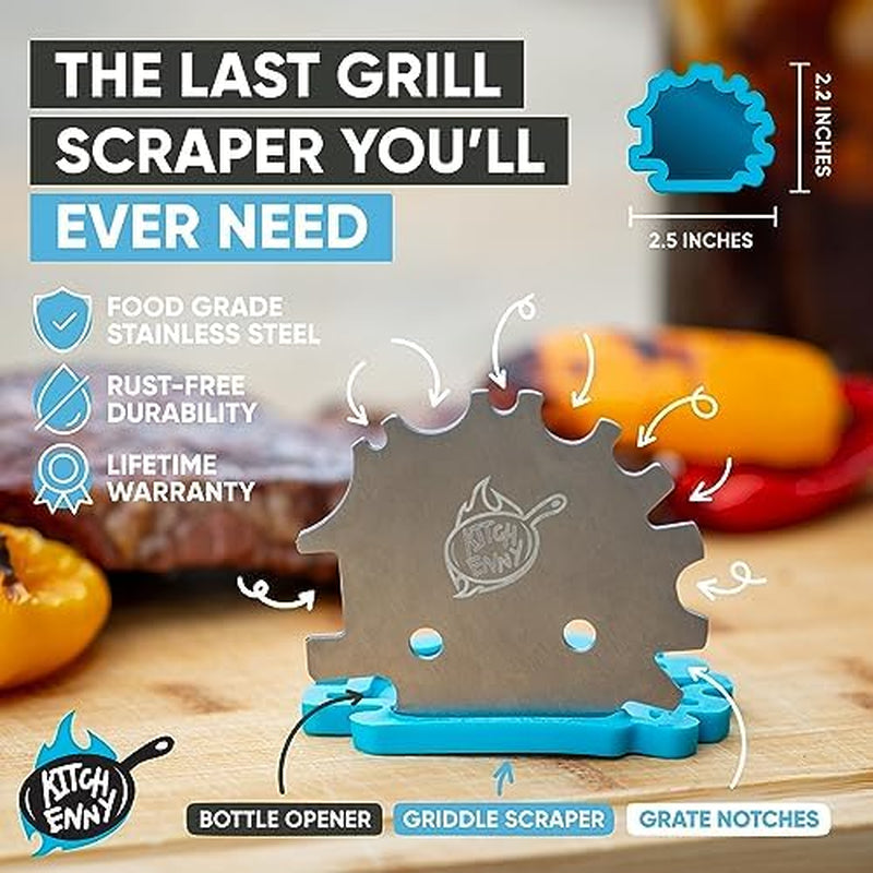 Grill Scraper for Outdoor Grill - BBQ Grill Accessories. Bristle-Free Camping Accessories. Perfect BBQ Gifts for Men Who like Grilling. Stocking Stuffers for Adults. Dads Who Have Everything