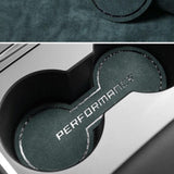 2023 Model 3/Y Alcantara Car Coaster Water Cup Holder Anti-Slip Pad Coaster Double Holder For Tesla (2021-2023)