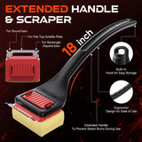 Grill Brush Bristle-Free Steam Cleaning. BBQ Brush Replaceable Heat-Resistant Kevlar Head with Grill Scraper Safe Barbecue Grill Cleaner