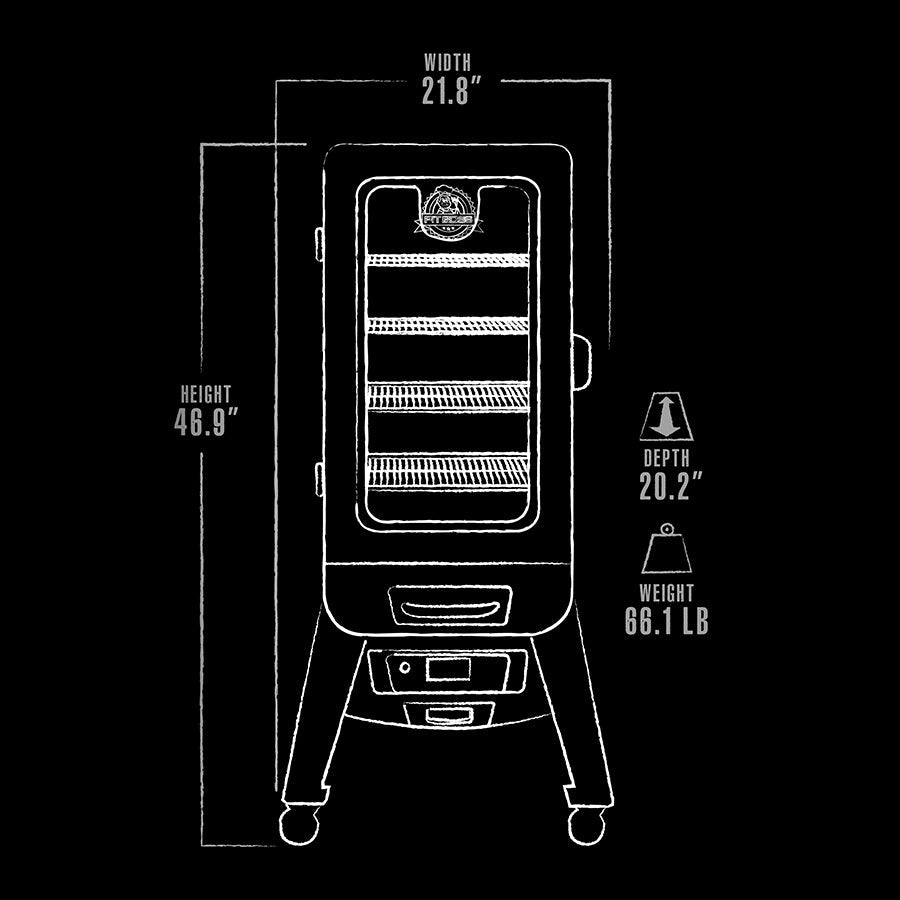 3-Series Digital Vertical Smoker. Silver Hammertone