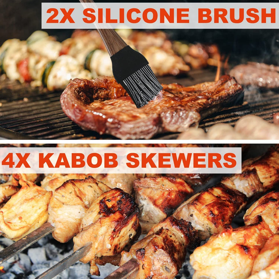 21PCS Professional Stainless Steel Grill Accessories Set for Men Dad Women - Perfect Grill Gift on Father'S Day. Christmas. Birthday - Complete BBQ Kit for Outdoor Camping Barbecue