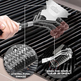 GRILLART Grill Brush and Scraper Bristle Free - Safe BBQ Brush for Grill -Stainless Grill Grate Cleaner - Safe Grill Accessories for Porcelain/Weber Gas/Charcoal Grill - Gifts for Grill Wizard/Men/Dad