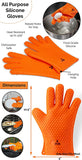 - Meat Claws Bbq Grill Accessories Set - 2 Silicone Gloves. Claws for Pulled Pork. BBQ Thermometer - Perfect Smoker Accessories Grilling Tools Gift Set for (Orange Glove-Thermometer-Claw)