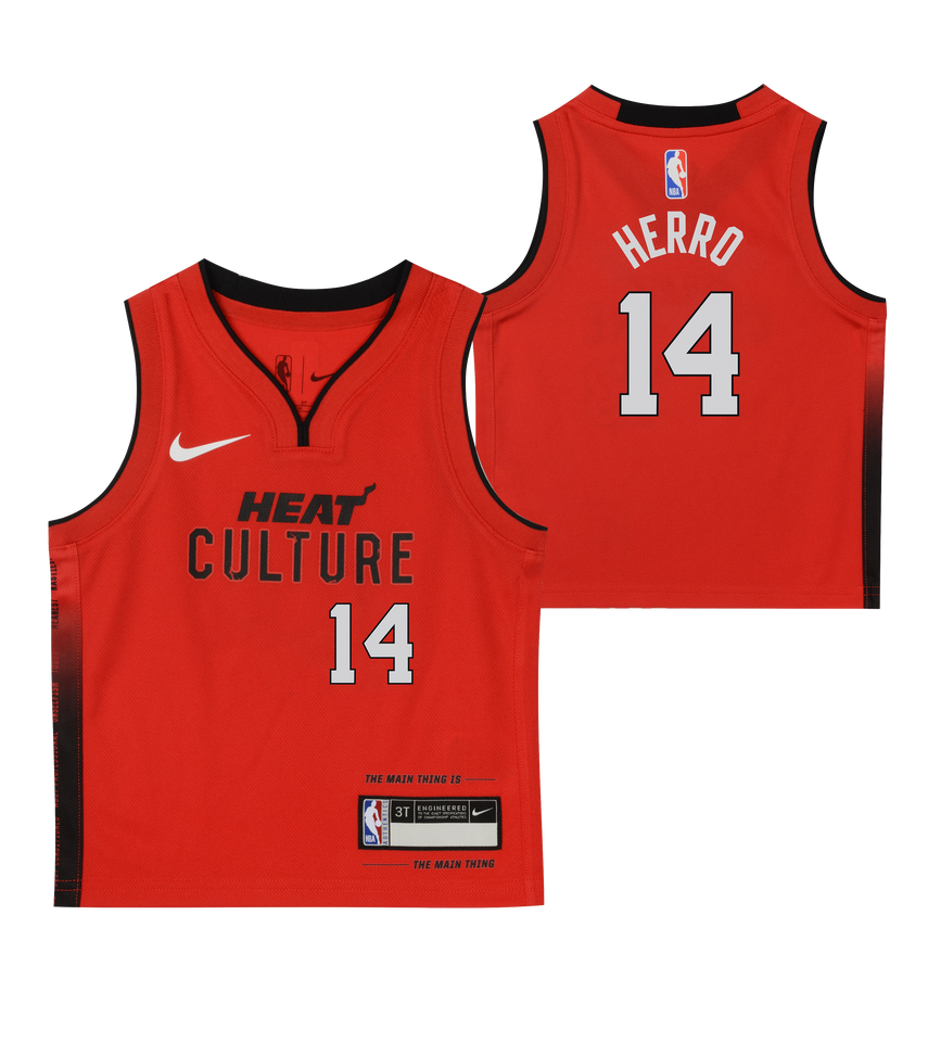 Tyler Herro Nike HEAT Culture: Blood Red Toddler Replica Jersey