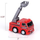 24pc Mini Fire Truck Pullback Playset