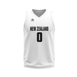 New Zealand Tall Blacks #0 National White Official Mens Jersey