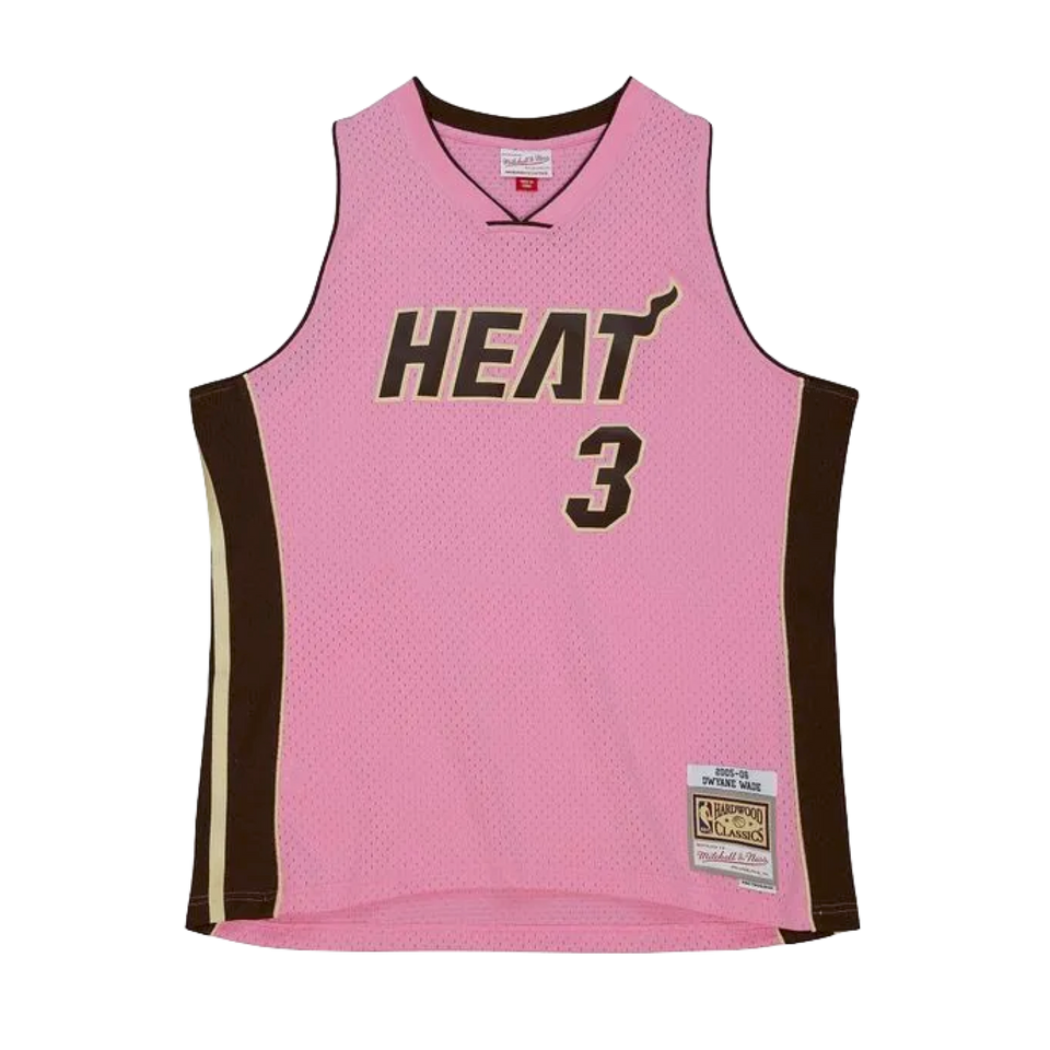 Dwyane Wade Mitchell & Ness Miami HEAT 2005-06 Pink Bacon Jersey