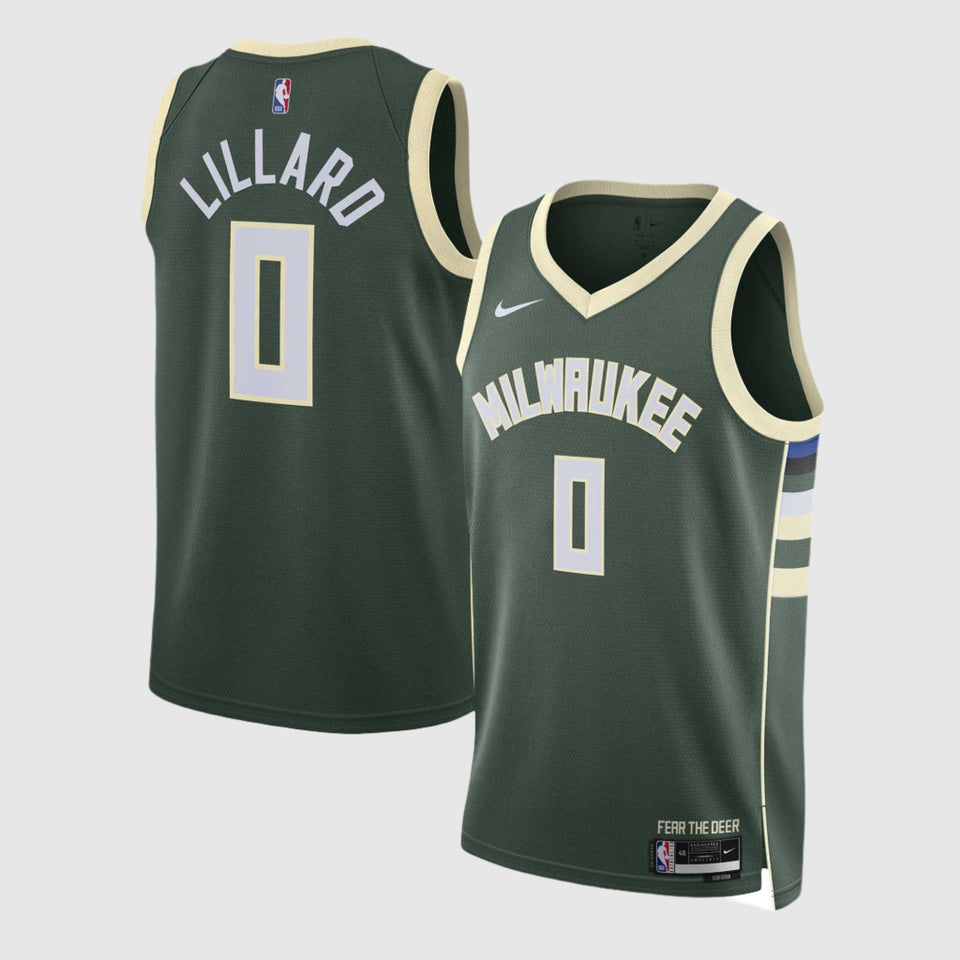 Damian Lillard Milwaukee Bucks 2025 Icon Edition Youth NBA Swingman Jersey